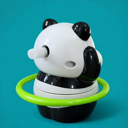Wind-Up Rotating Panda Toy with Spinning Ring for Kids