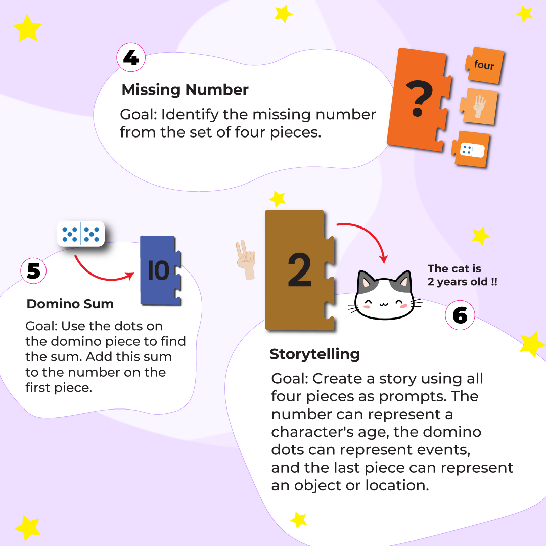 Numbers & Counting Puzzle - Ages 3+ (44 cardboard puzzle pieces) Find & Match series
