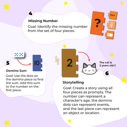 Numbers & Counting Puzzle - Ages 3+ (44 cardboard puzzle pieces) Find & Match series