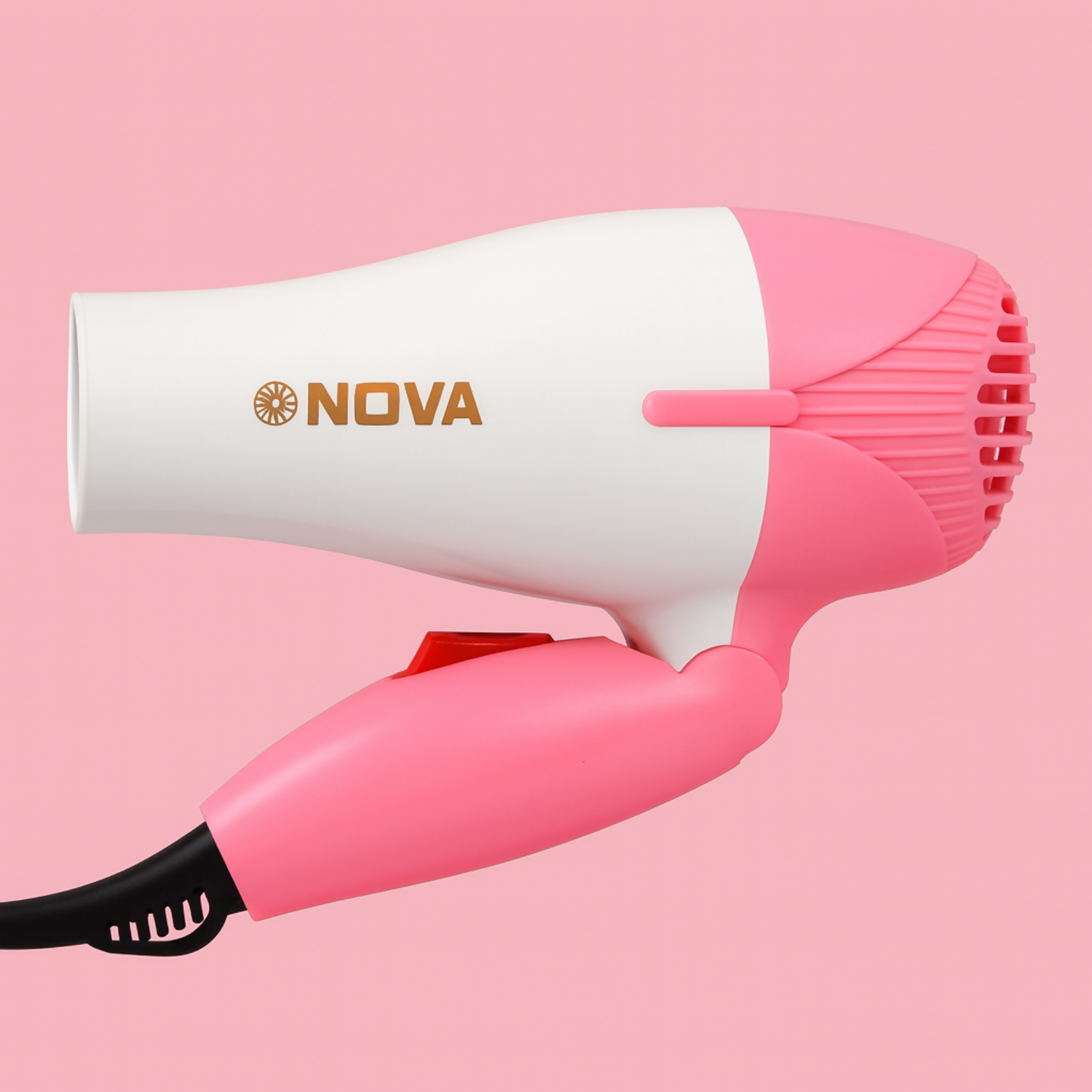 Nova 1000W Foldable Hair Dryer with Hot & Cold Air – Compact Travel Dryer