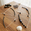 Premium Black Bead and Evil Eye Anklet Set,payal combo set
