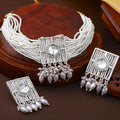 Pearl Choker Necklace with Kundan Earrings – Elegant Ethnic Jewelry