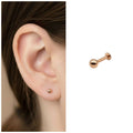 Rose Gold Flat Back Stud Earrings – Comfortable Everyday Wear