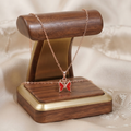 Rose Gold Butterfly Pendant Necklace with Colorful Enamel Wings for Women and Girls