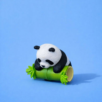 Cute Panda Holding Bamboo poly-resin Showpiece | Mini Panda Home Decor Figurine