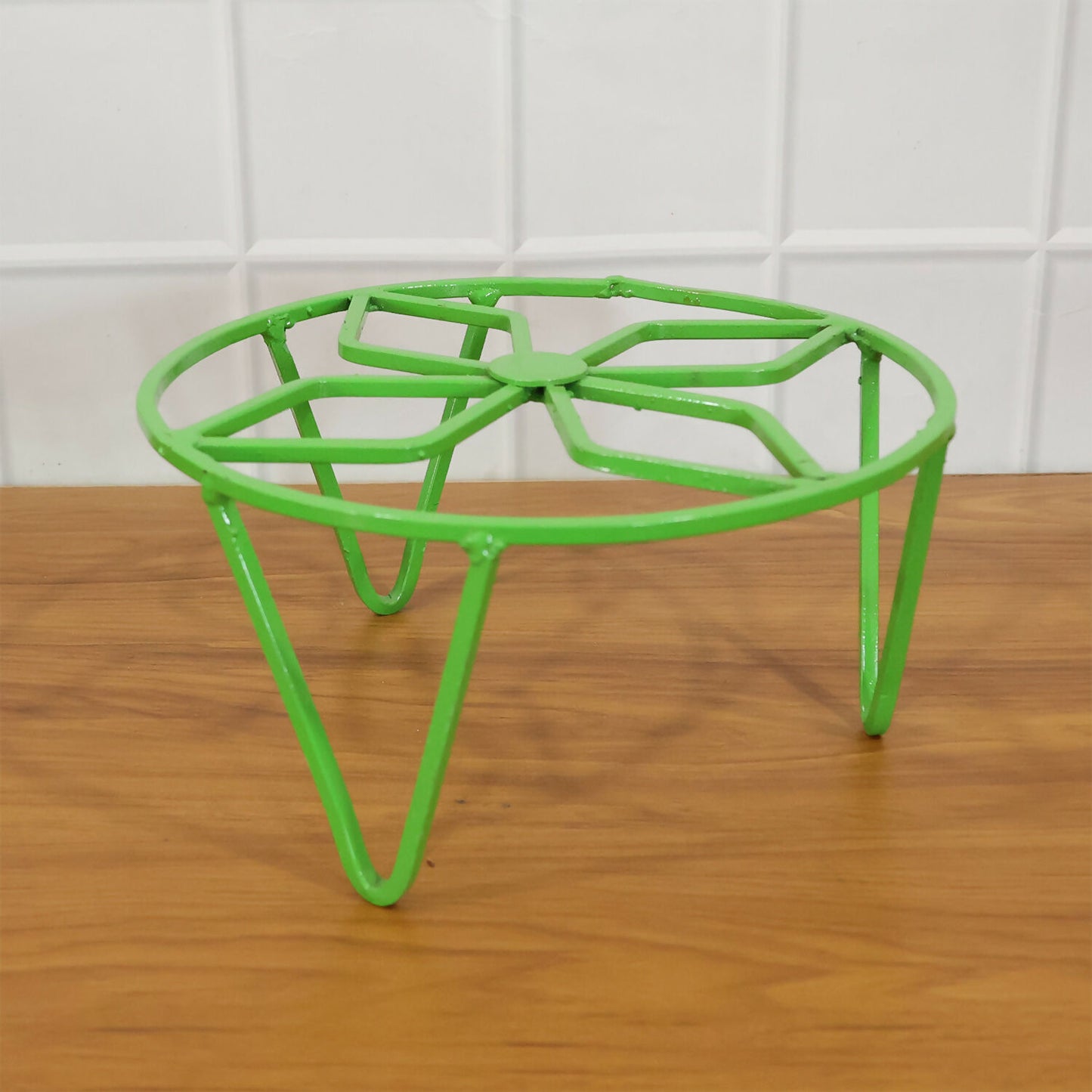 Round Strong Metal Plant Pot Stand for Indoor & Outdoor Garden Use