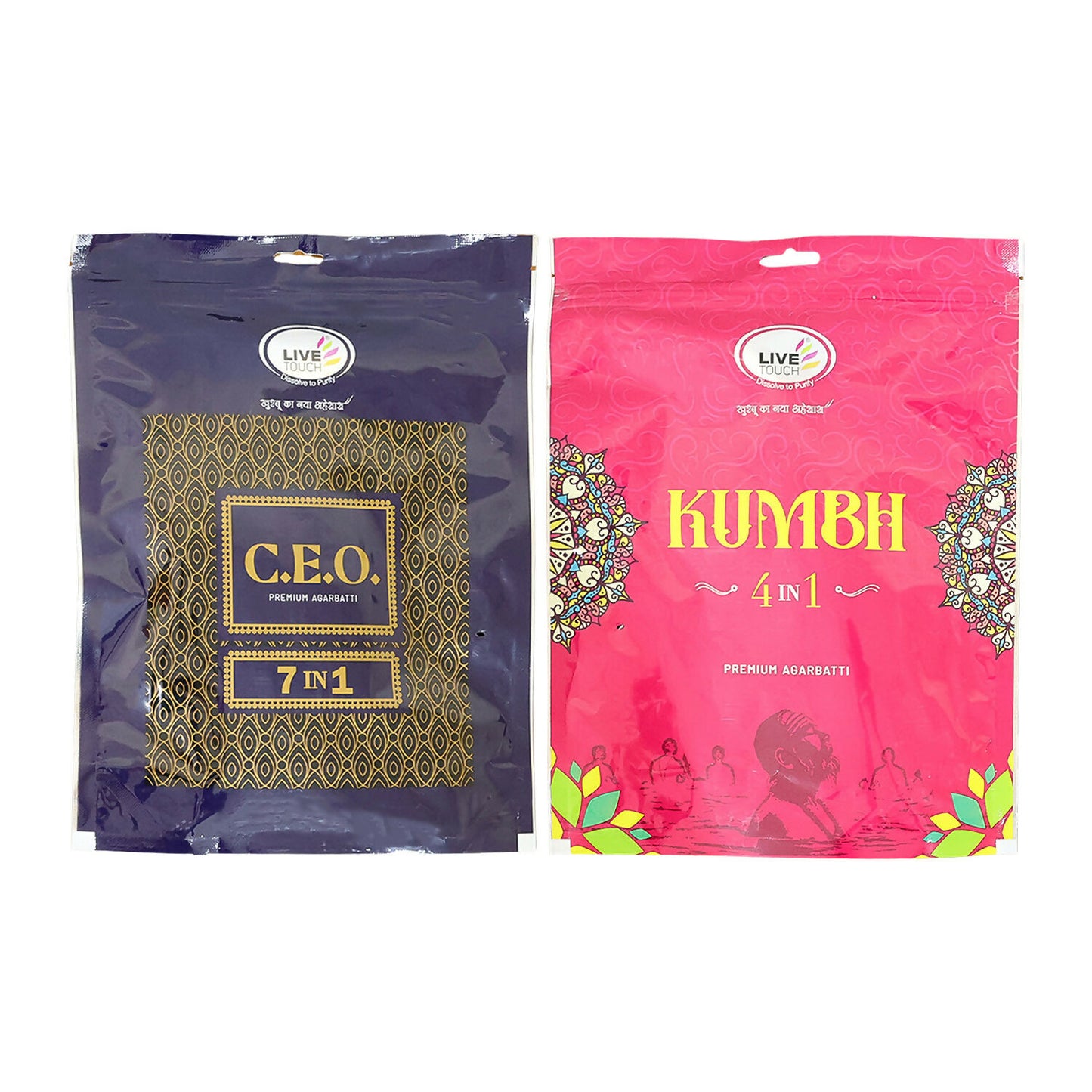 C.E.O. & Kumbh Premium Agarbatti packaging details