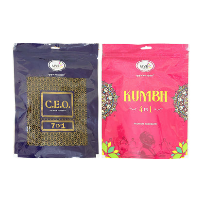 C.E.O. & Kumbh Premium Agarbatti packaging details