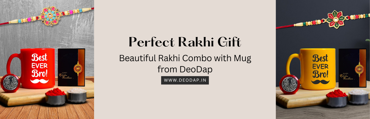 Perfect Rakhi Gift: Beautiful Rakhi Combo with Mug from DeoDap