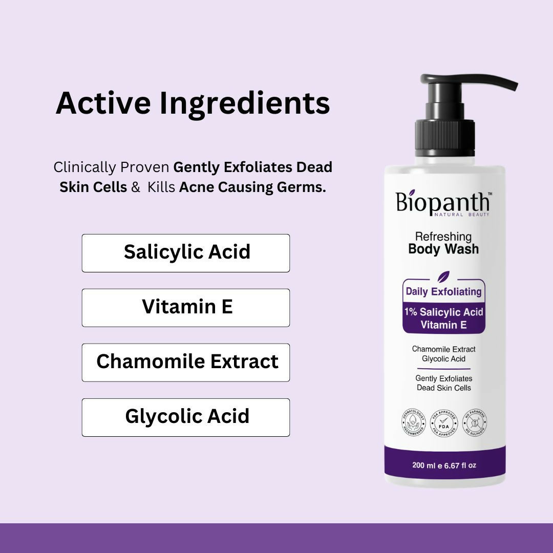 Refreshing Body Wash Daily Exfoliating with Salicylic Acid & Vitamin E (200 ml)