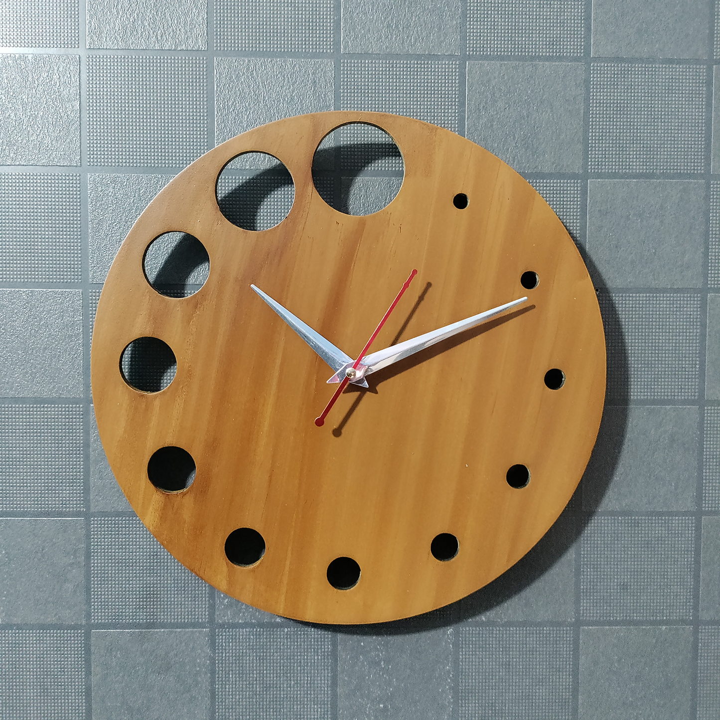 Lifestyle shot of Modern Bubble clock complementing a Scandinavian interior