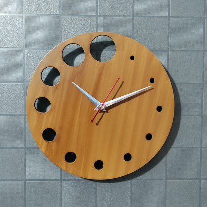 Lifestyle shot of Modern Bubble clock complementing a Scandinavian interior