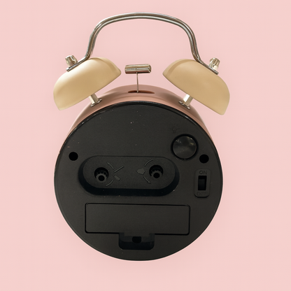 Retro Twin Bell Metal Alarm Clock for Bedroom | Loud Alarm | Quartz Table Clock