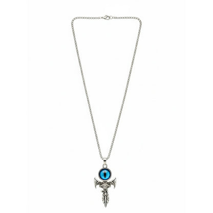 Close-up of dragon eye motif on pendant