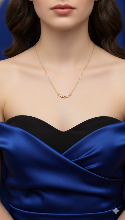 Infinity Knot Gold Necklace with AD For women and girls