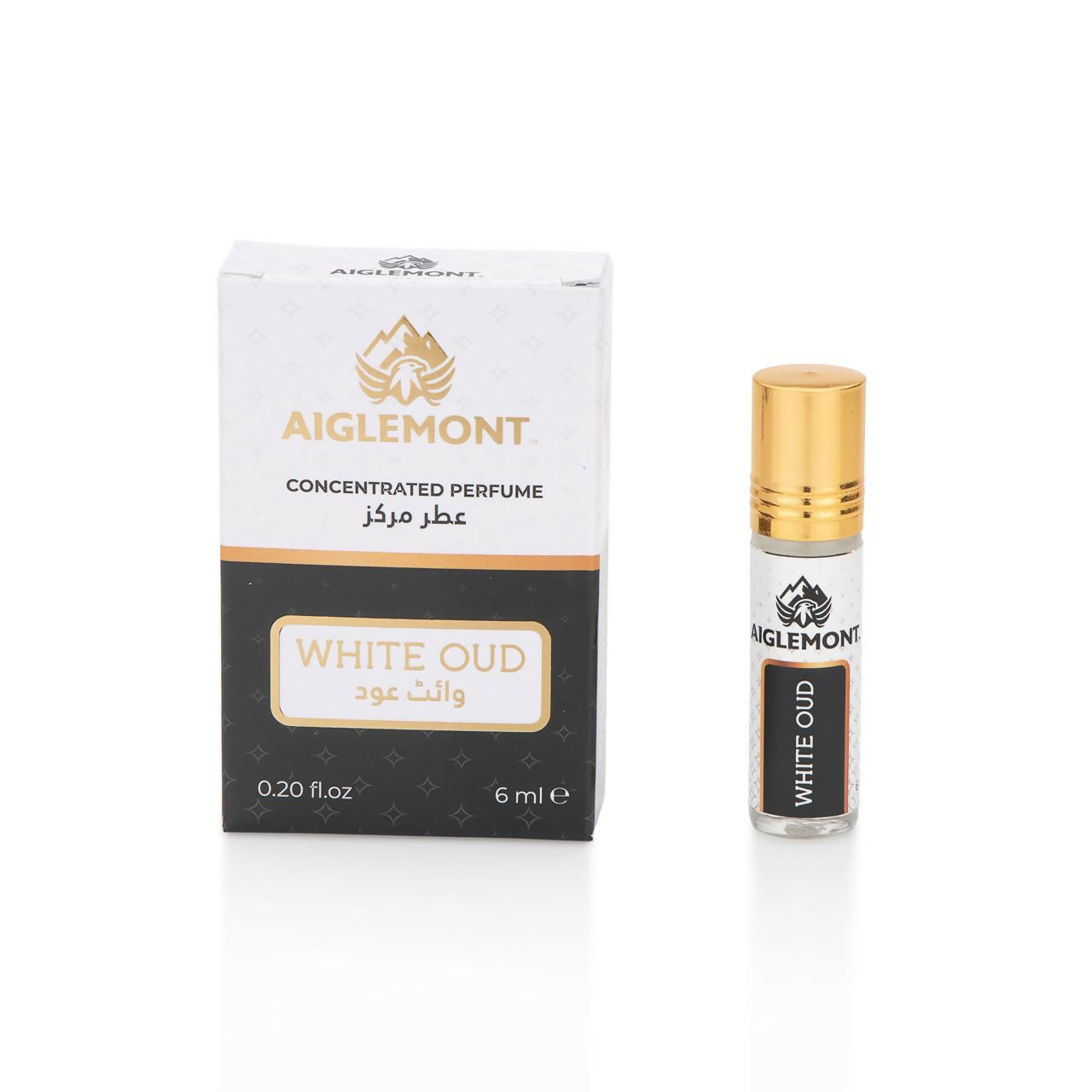Aiglemont White Oud, 6ml Roll-on, Alcohol free, Long Lasting Non-Alcoholic Attar Attar, Ittar, Itr, Atar, Athar, Itra