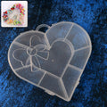 Heart-Shaped Plastic Bead Storage Organizer – 10 Adjustable Compartments
