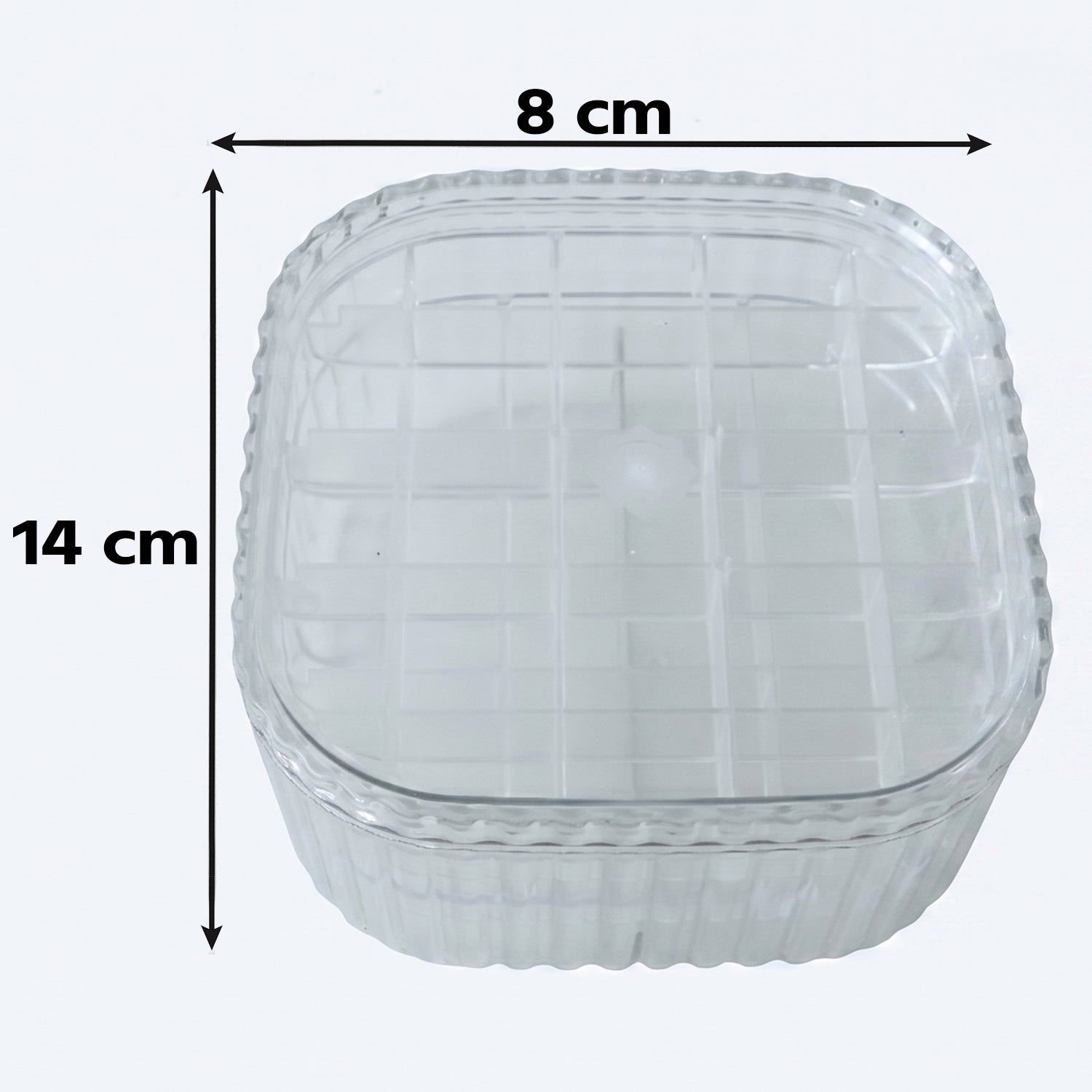 Multi-compartment jewelry box for rings, earrings, and chains
