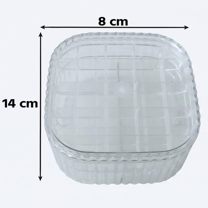 Multi-compartment jewelry box for rings, earrings, and chains