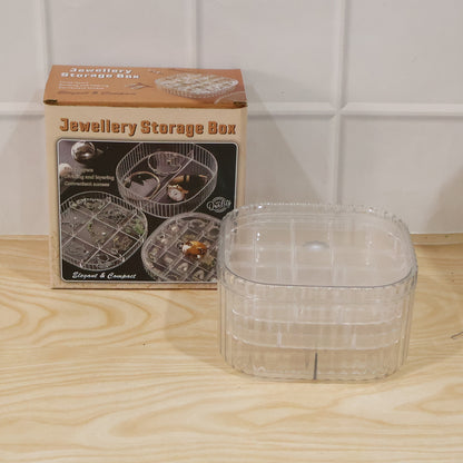 Travel-friendly jewellery organizer with transparent design