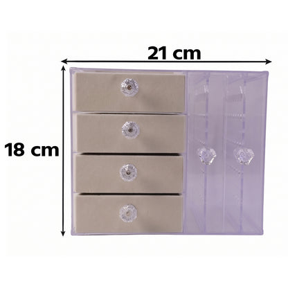 Acrylic Jewelry Organizer Box, Multi-Drawer Velvet Storage for Rings (1 Set)