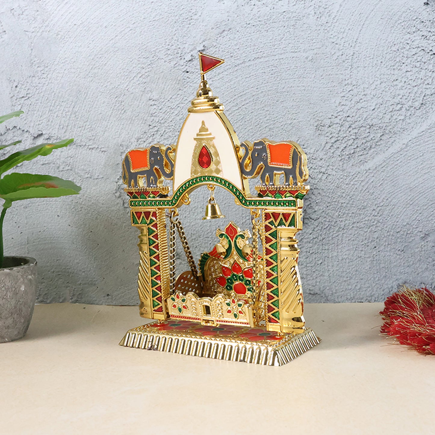 Traditional Decorative Pooja Jhula Mandir (1 Pc)