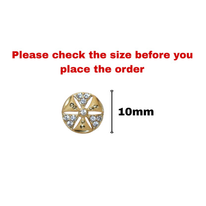 Gold-Plated Diamond-Cut Stud Earringsfor women and girls