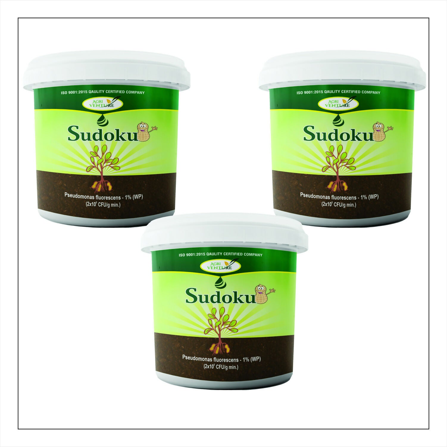 AgriVenture SUDOKU ( Pseudomonas Flurescens 1% WP) Promote Plant Growth And Health.Bactericide Organic Product BIO FUNGICIDES (2Kg)