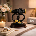 Black Handshake Showpiece with Ring Design for Home Decor