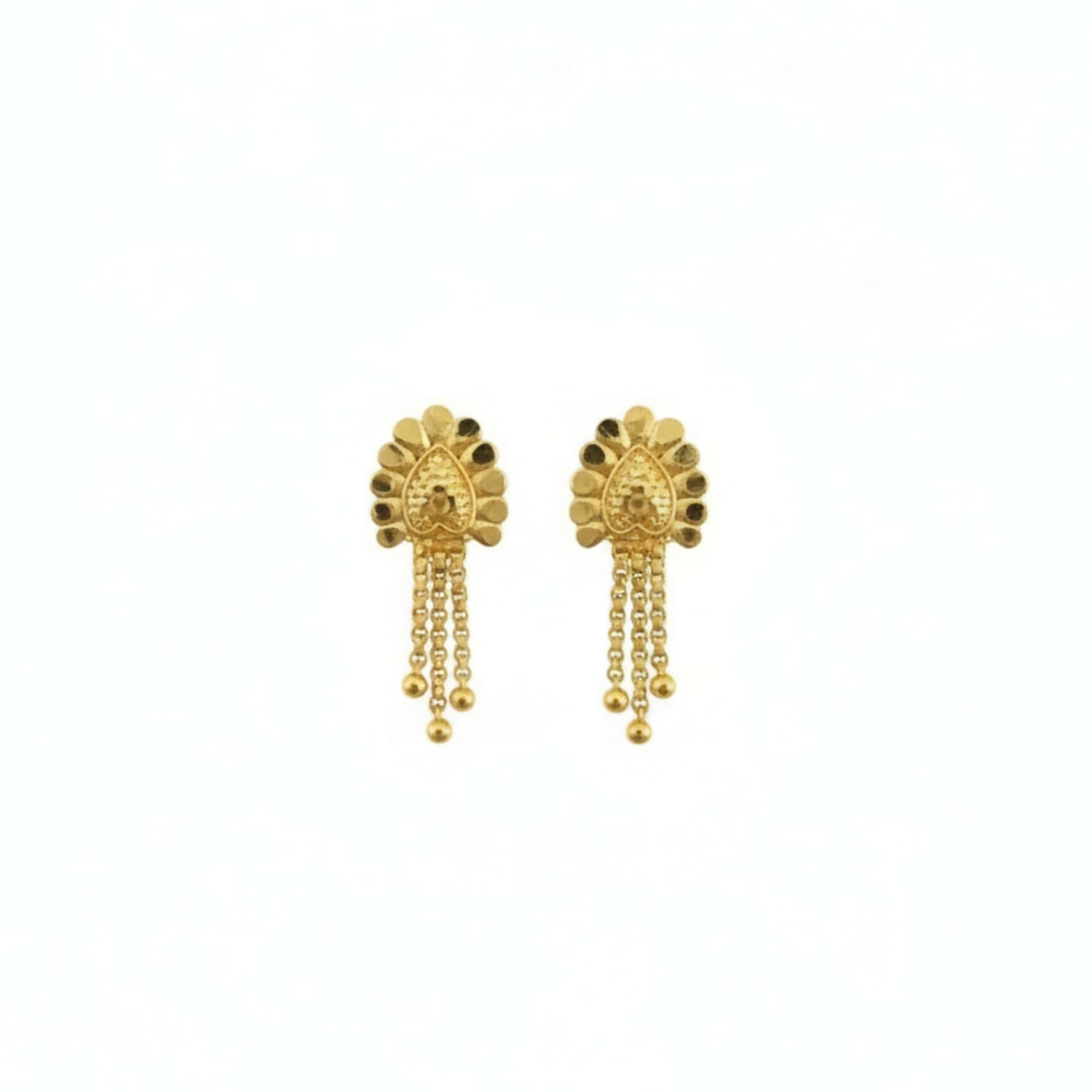 Nice 3 Line Golden Earrings for Women & Girls – Traditional Fancy Jewellery Gift
