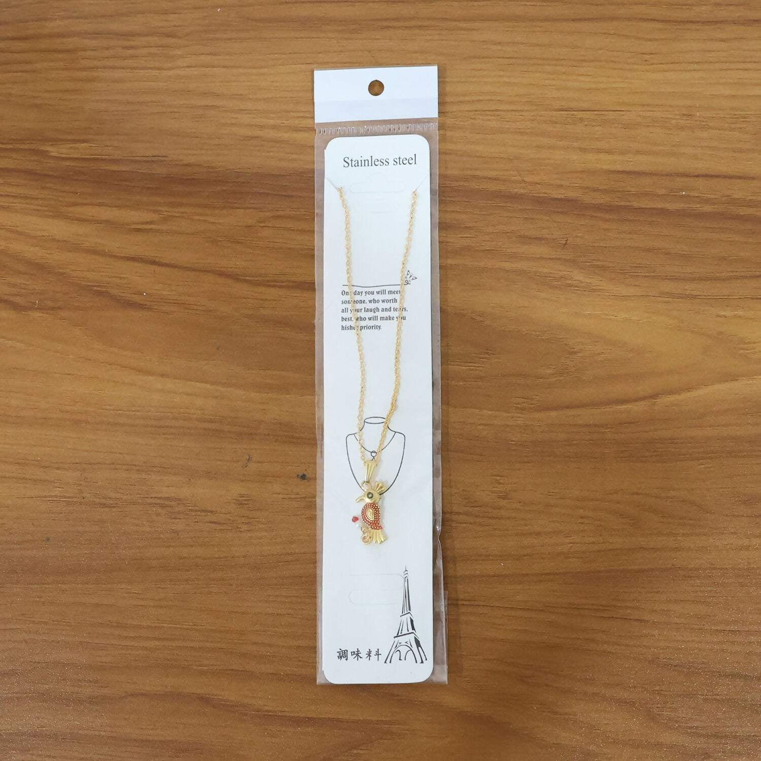 Traditional Bird Design Pendant Necklace with Chain for Women