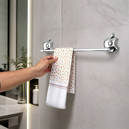 Creative apple-shaped stainless steel towel holder for modern bathrooms