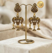 Antique Gold Jhumka Earrings for Women – Traditional Designer Ethnic Jewellery