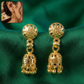 Gold-Plated Jhumka Earrings – Elegant for Special Occasions