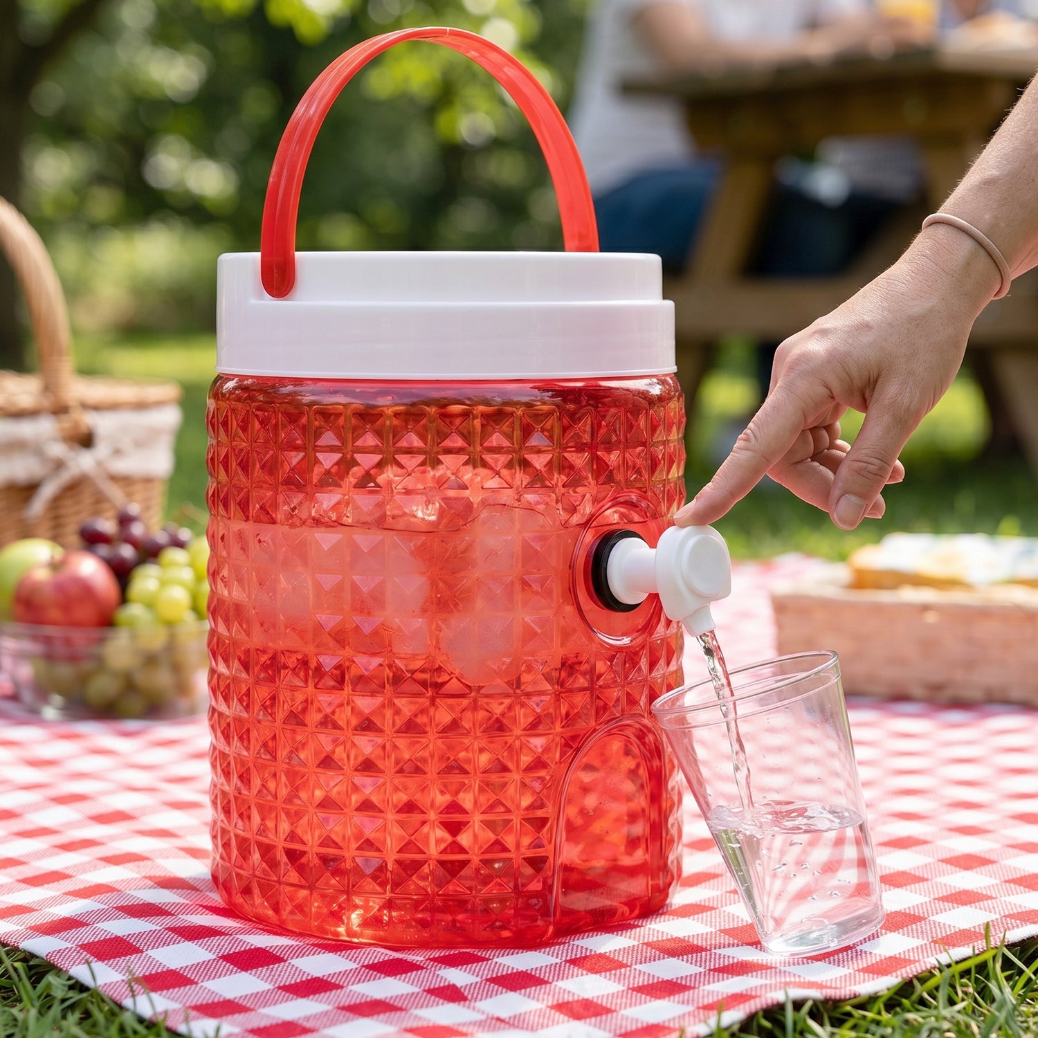 DIAMOND CUT DESIGN PLASTIC WATER JUG TO CARRYING WATER AND OTHER BEVERAGES (4500ML)