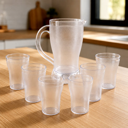 Lemon Jug Set – 1200ML Unbreakable Jug with 6 Glasses