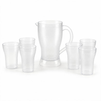 Lemon Jug Set – 1200ML Unbreakable Jug with 6 Glasses