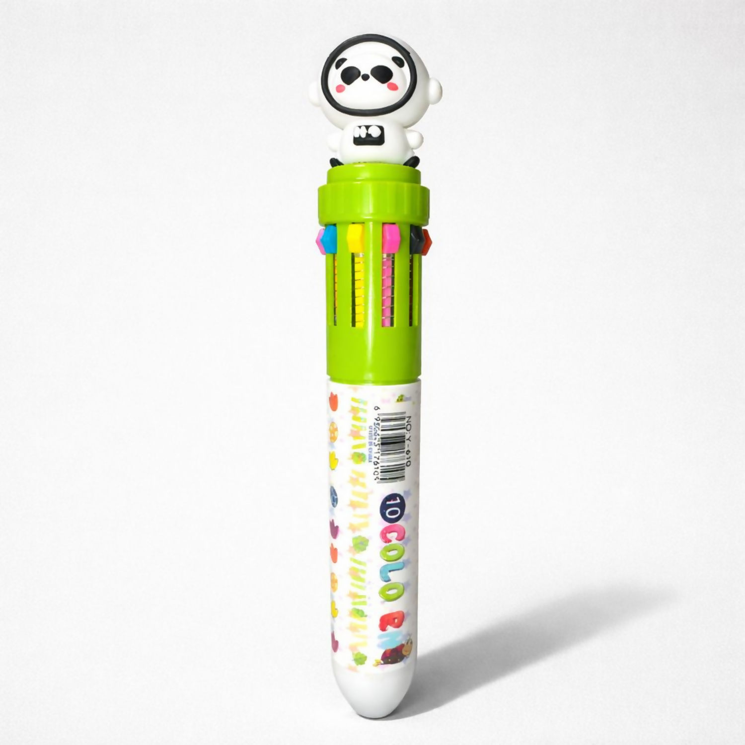 10-in-1 Multicolor Pen for Kids Panda & Bear Design Cute Writing Pen ( SET OF 3)