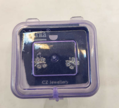 Diamond Butterfly Stud Earrings for women and girls