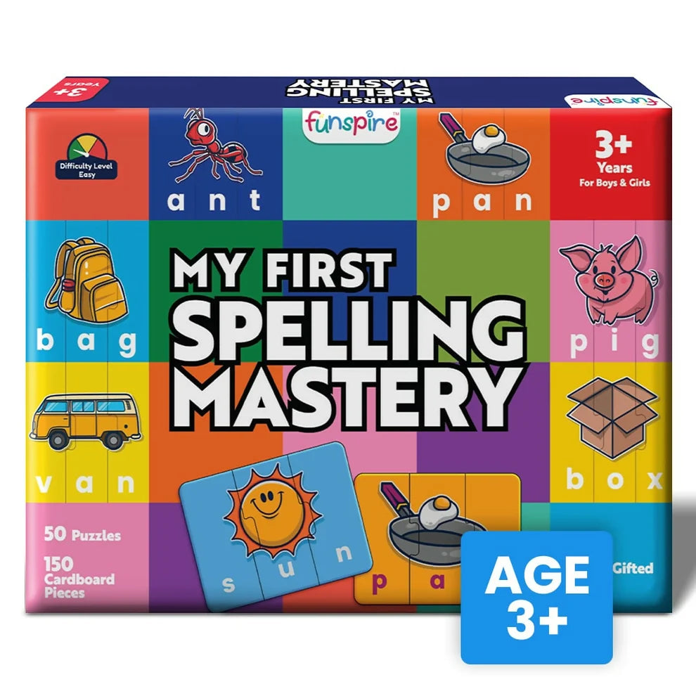 Kids Educational Learning Combo – Spelling Puzzle, Doctor Play Set & Colourful Linking Rings