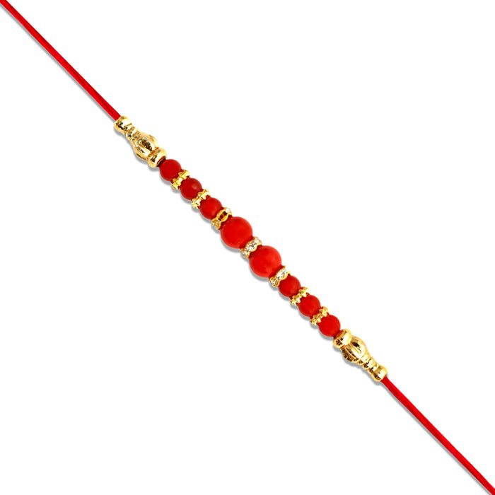 Red Beads Rakhi | Rakhi For Rakshabandhan |
