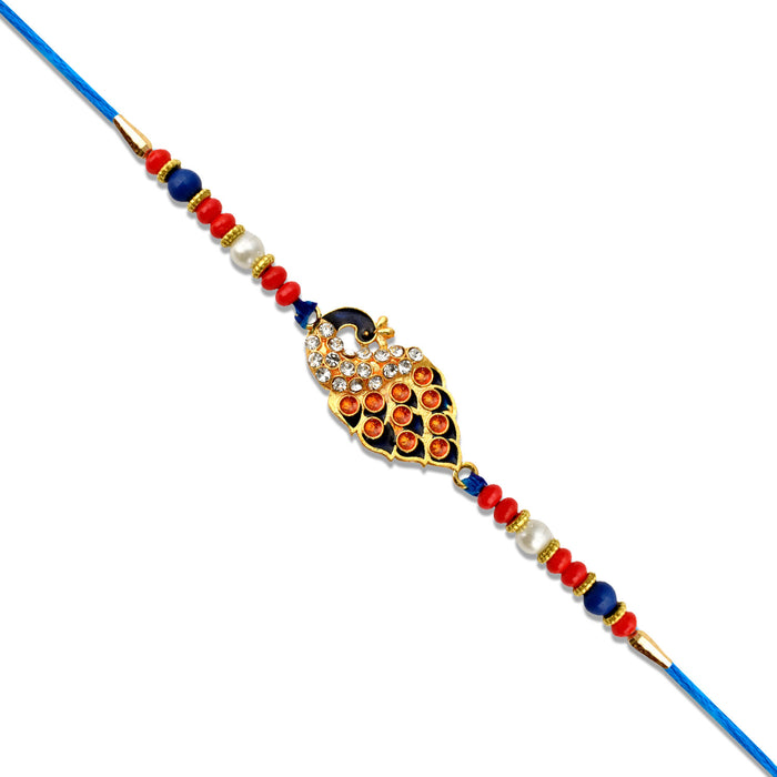 Traditional Big Mor Beads Rakhi | Rakhi For Rakshabandhan |