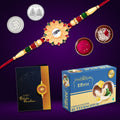 Rakhi Gift Pack – Complete Celebration Combo Set with Silver Coins & Sweets – Raksha