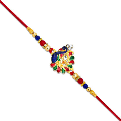 Rakhi – Traditional Peacock Design for Brothers & Sisters