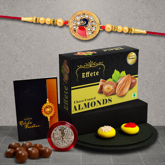 Rakhi Kit with Card, Roli Chawal & Coin