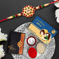 Rakhi Gift Box – Complete Pooja Combo with Chocolate & Silver Coin