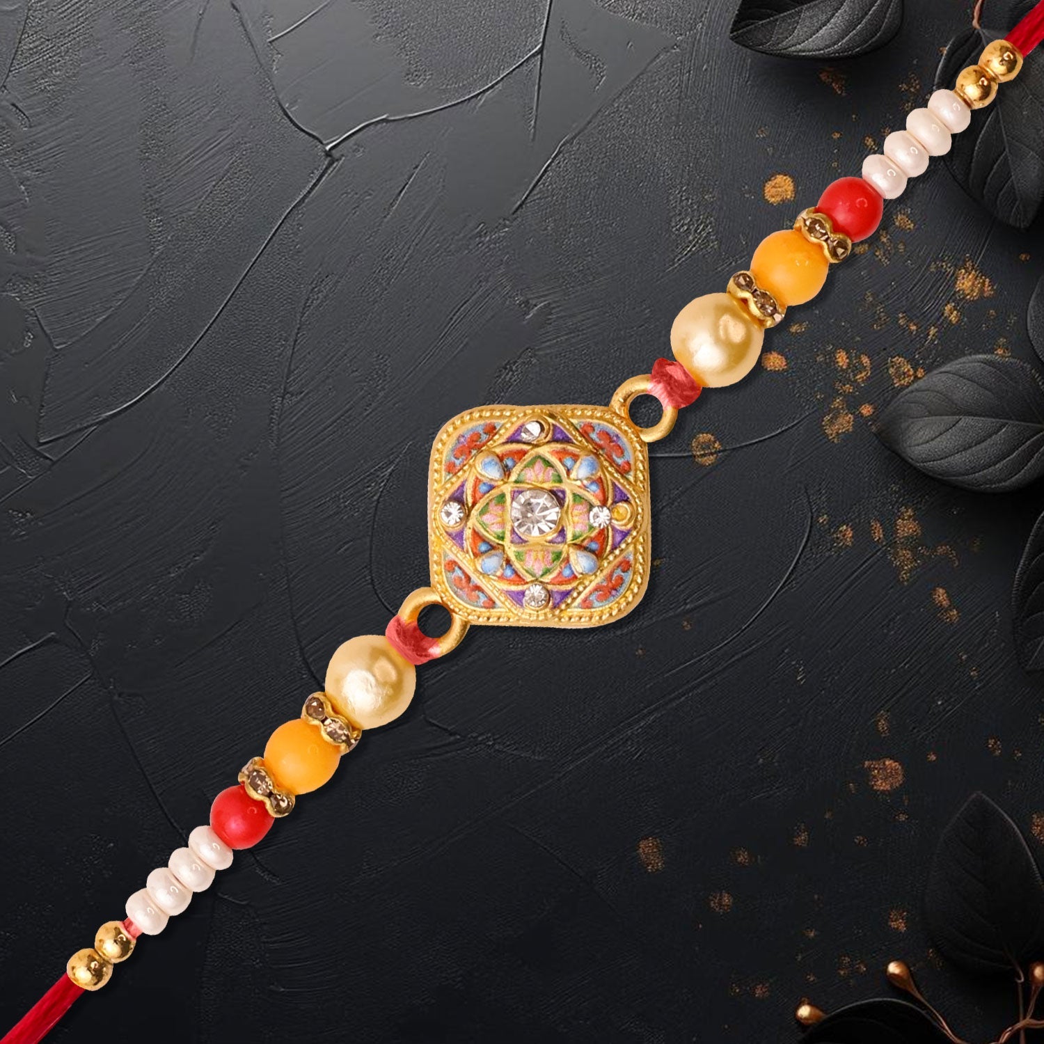 Intricate Square Mandala Rakhi