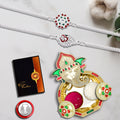 Silver Rakhi Set with Ganesha Tilak Thali – Complete Raksha Bandhan Gift