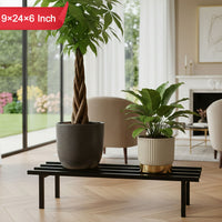Heavy Duty Metal Rectangular Plant Stand, Flower Pot Rack for Balcony, Garden & Indoor Display