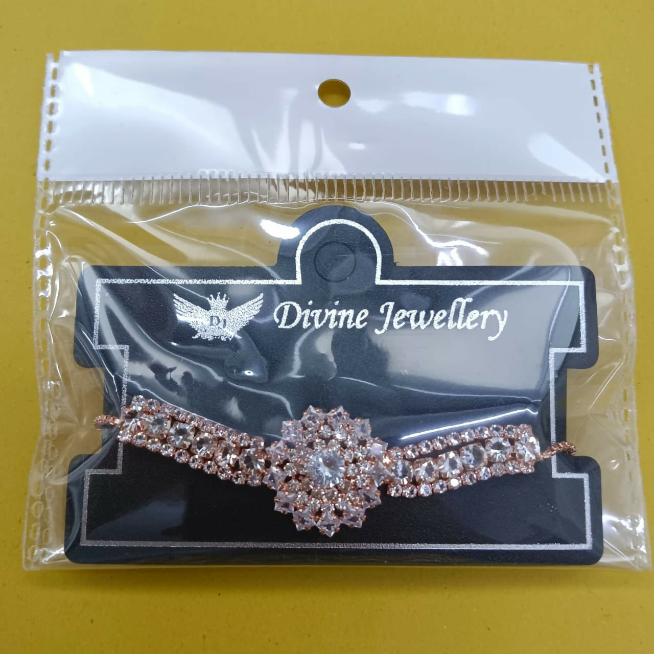 Rose Gold Plated Ad Stone Adjustable Bracelet